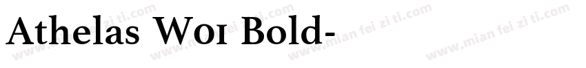 Athelas W01 Bold字体转换